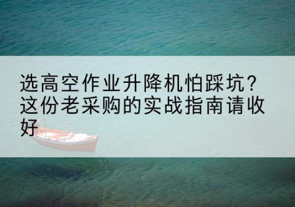 美兰高空作业升降机厂家推荐-选高空作业升降机怕踩坑？这份老采购的实战指南请收好